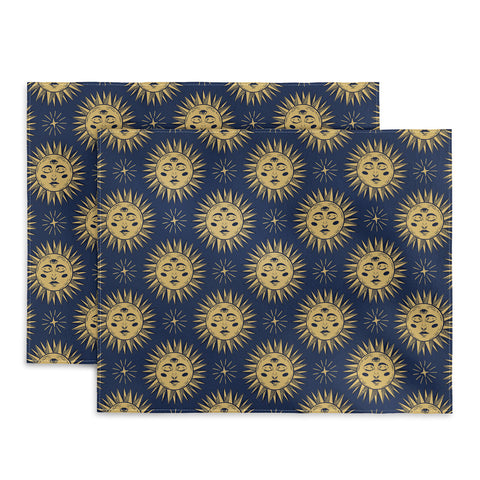 Avenie Vintage Sun Navy Placemat
