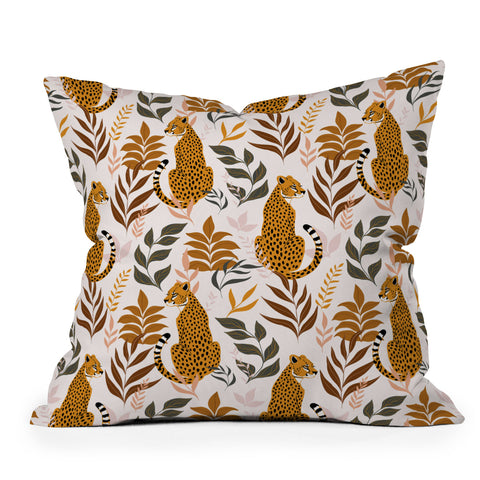 Avenie Wild Cheetah Collection Outdoor Throw Pillow