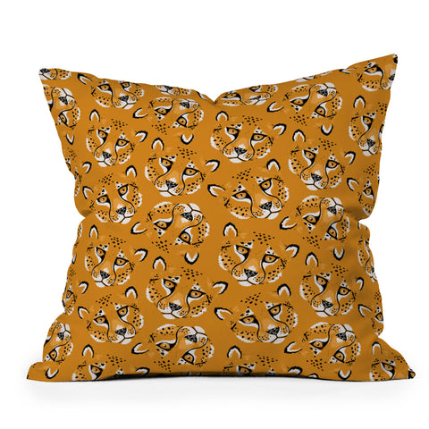 Avenie Wild Cheetah Collection VI Outdoor Throw Pillow