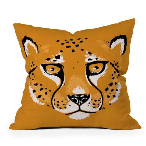 Avenie Wild Cheetah Collection VII Outdoor Throw Pillow