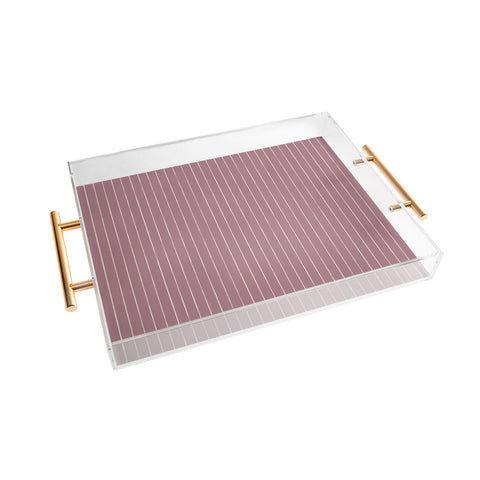 Avenie Winter Botanica Stripes Acrylic Tray