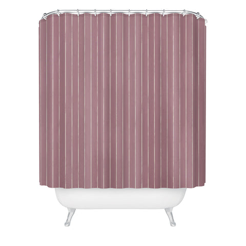 Avenie Winter Botanica Stripes Shower Curtain