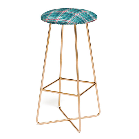 Avenie Winter Plaid I Bar Stool