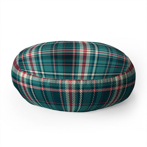 Avenie Winter Plaid I Floor Pillow Round