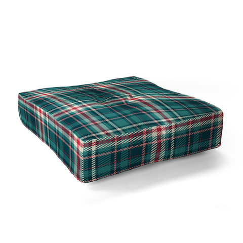 Avenie Winter Plaid I Floor Pillow Square