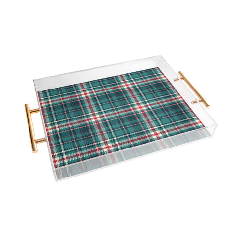Avenie Winter Plaid I Acrylic Tray