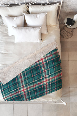 Avenie Winter Plaid I Fleece Throw Blanket