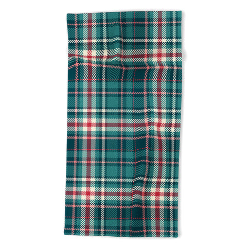 Avenie Winter Plaid I Beach Towel
