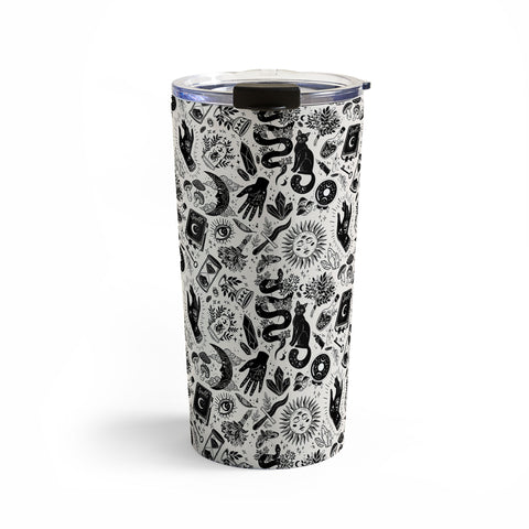Avenie Witch Vibes Black and White Travel Mug