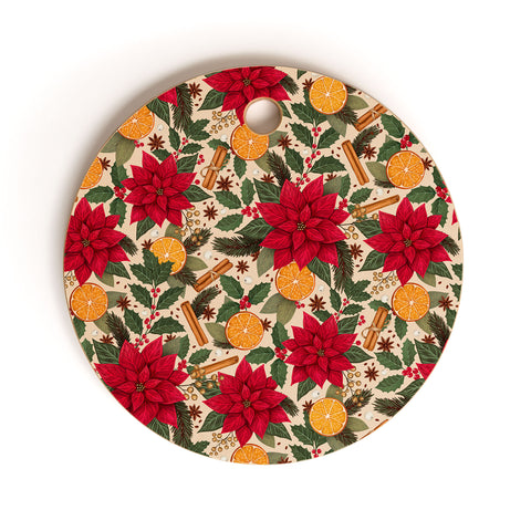 Avenie Yuletide Bright Cutting Board Round