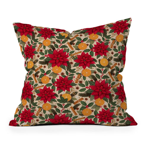 Avenie Yuletide Bright Throw Pillow