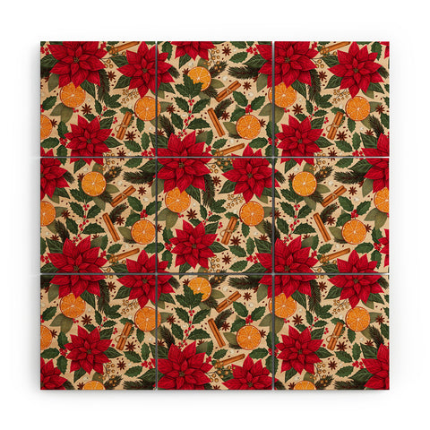 Avenie Yuletide Bright Wood Wall Mural