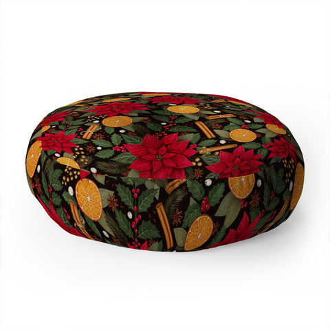Avenie Yuletide Floor Pillow Round