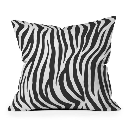Avenie Zebra Print Outdoor Throw Pillow