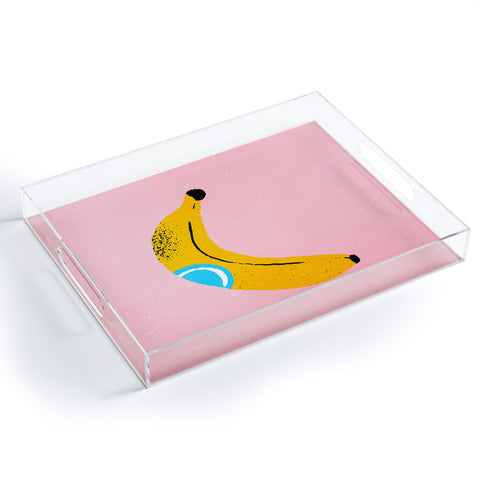 ayeyokp Banana Pop Art Acrylic Tray