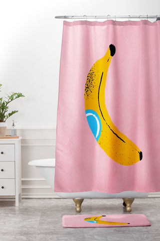 ayeyokp Banana Pop Art Shower Curtain And Mat