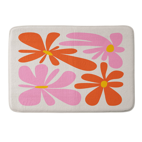 ayeyokp Bloom Peach Matisse Memory Foam Bath Mat