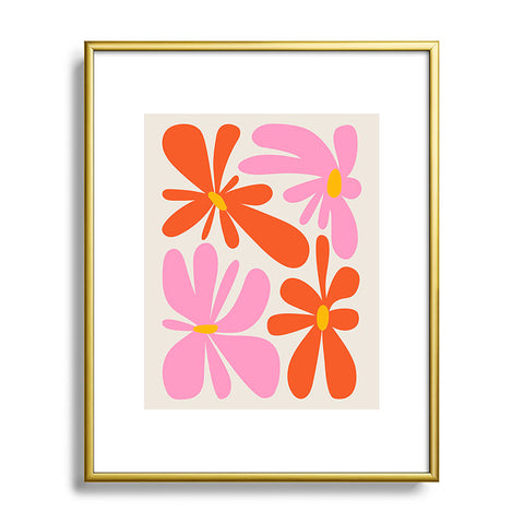ayeyokp Bloom Peach Matisse Metal Framed Art Print