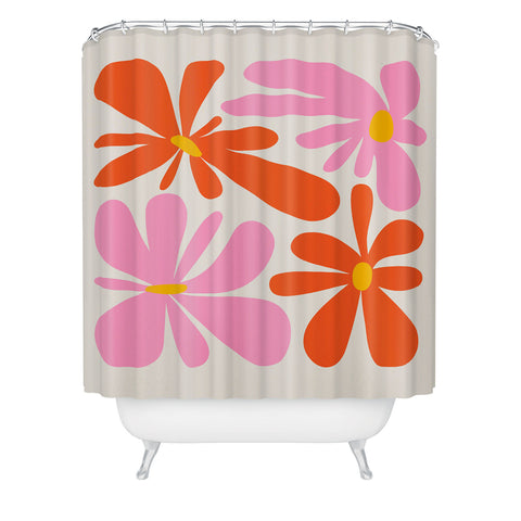 ayeyokp Bloom Peach Matisse Shower Curtain