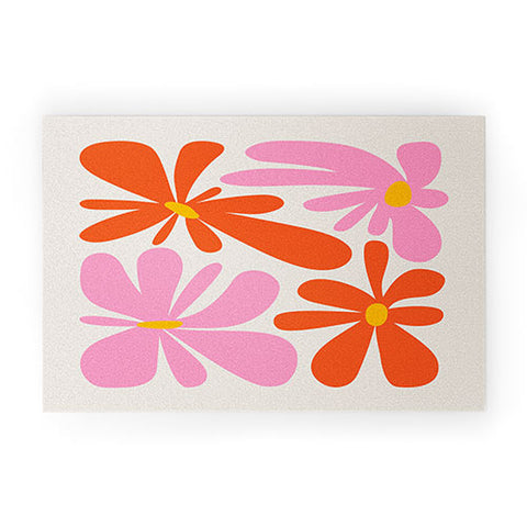 ayeyokp Bloom Peach Matisse Welcome Mat