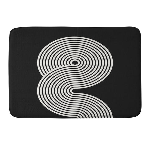 ayeyokp Candy Joyride Black White Memory Foam Bath Mat