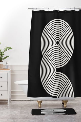 ayeyokp Candy Joyride Black White Shower Curtain And Mat
