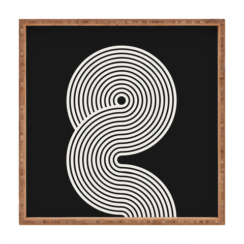 ayeyokp Candy Joyride Black White Square Tray