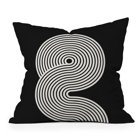 ayeyokp Candy Joyride Black White Throw Pillow