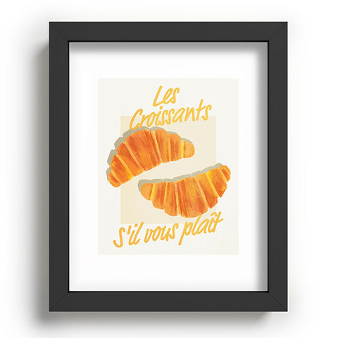 ayeyokp Croissants Vintage Retro Recessed Framing Rectangle