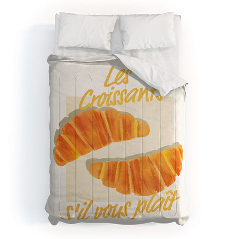 ayeyokp Croissants Vintage Retro Comforter