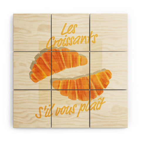 ayeyokp Croissants Vintage Retro Wood Wall Mural
