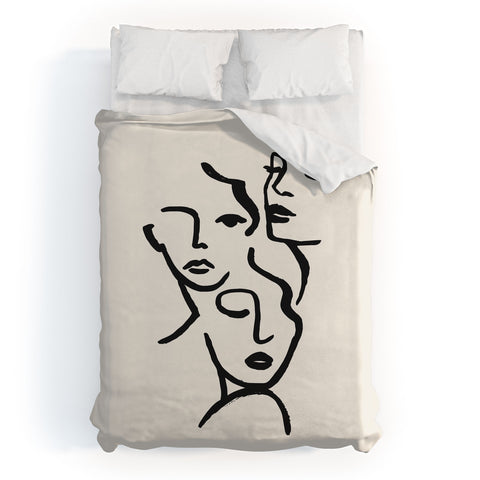 ayeyokp Faces I Duvet Cover