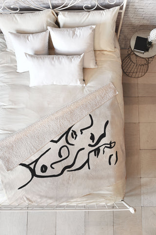 ayeyokp Faces I Fleece Throw Blanket