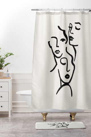 ayeyokp Faces I Shower Curtain And Mat