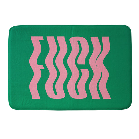 ayeyokp Favorite Word Tropical Wavy Memory Foam Bath Mat