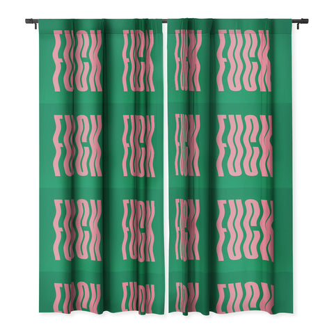ayeyokp Favorite Word Tropical Wavy Blackout Window Curtain