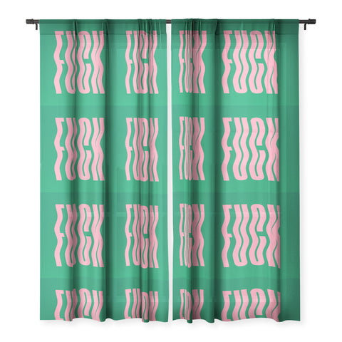 ayeyokp Favorite Word Tropical Wavy Sheer Window Curtain