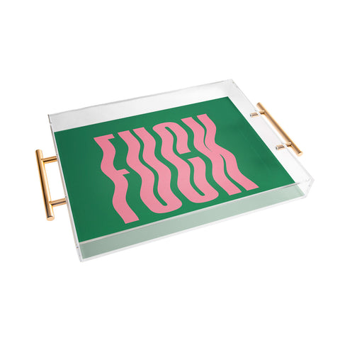 ayeyokp Favorite Word Tropical Wavy Acrylic Tray