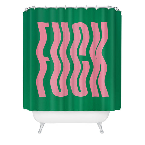 ayeyokp Favorite Word Tropical Wavy Shower Curtain