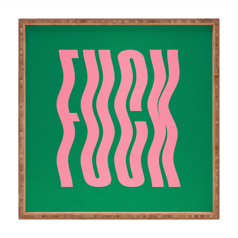 ayeyokp Favorite Word Tropical Wavy Square Tray