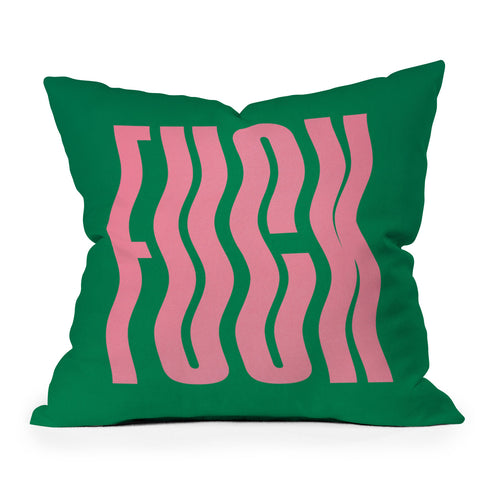 ayeyokp Favorite Word Tropical Wavy Outdoor Throw Pillow