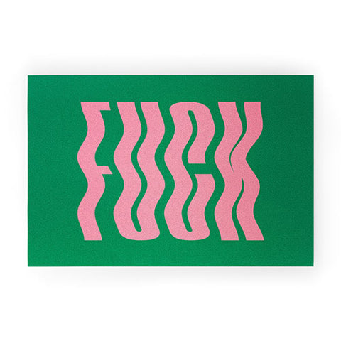 ayeyokp Favorite Word Tropical Wavy Welcome Mat