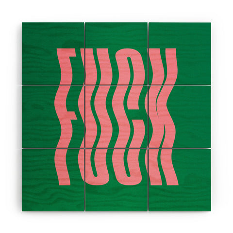 ayeyokp Favorite Word Tropical Wavy Wood Wall Mural