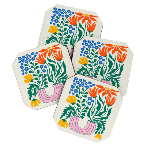 ayeyokp Flower Market 04 Madrid Coaster Set