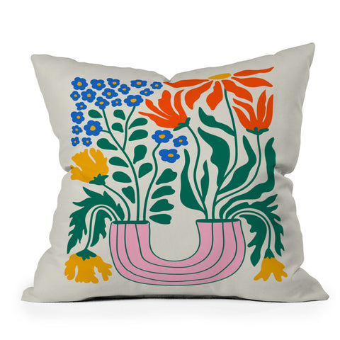 ayeyokp Flower Market 04 Madrid Outdoor Throw Pillow