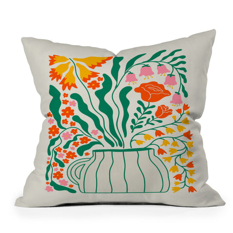 ayeyokp Flower Market 05 Los Angeles Outdoor Throw Pillow