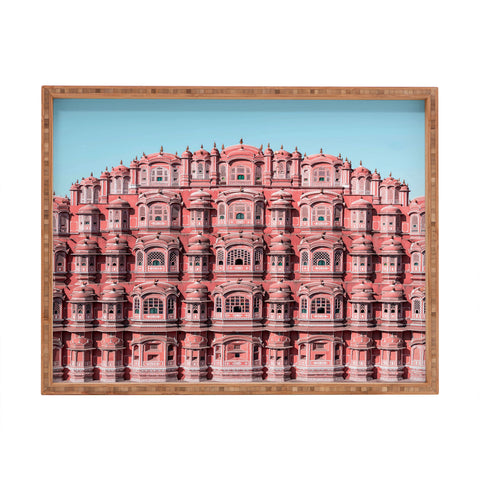 ayeyokp Hawa Mahal Pink Palace Rectangular Tray