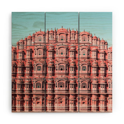 ayeyokp Hawa Mahal Pink Palace Wood Wall Mural