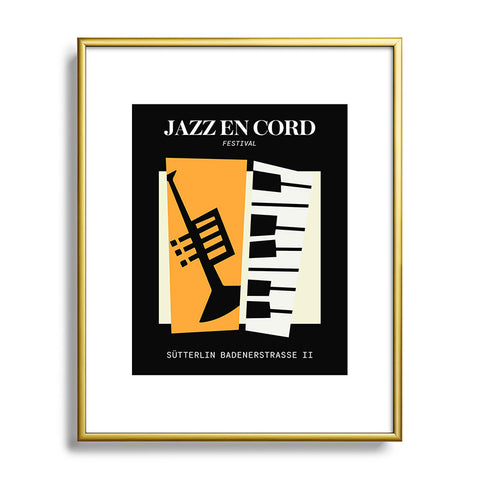 ayeyokp Jazz Bauhaus II Metal Framed Art Print