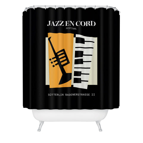 ayeyokp Jazz Bauhaus II Shower Curtain